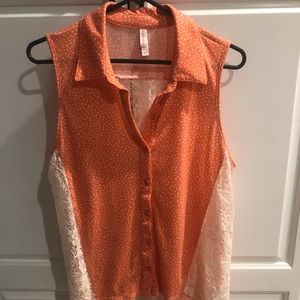 Xhilaration Button Down Tank